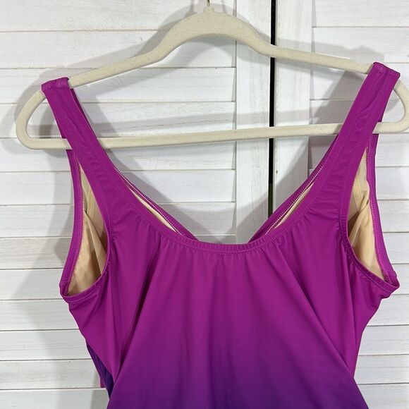 Lands End Slendersuit Size 18DD 18W Ombre NWOT - Picture 7 of 14